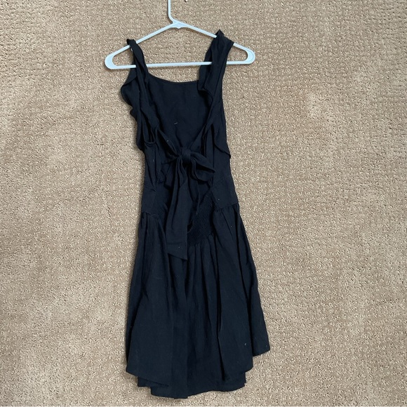 Free People Erin Mini Dress linen open back - Picture 2 of 3